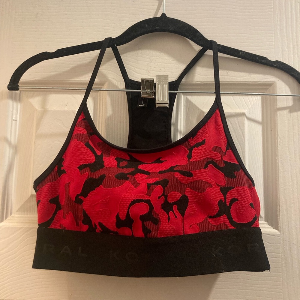 KORAL Sweeper Versatility Bra in Red Camo - Small